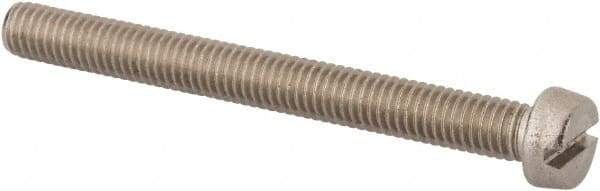 Value Collection - M6x1.00 Metric Coarse, 60mm Length Under Head Slotted Drive Machine Screw - Fillister Head, Grade 316 & A4 Stainless Steel, Uncoated, Without Washer - Apex Tool & Supply