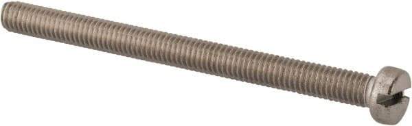 Value Collection - M6x1.00 Metric Coarse, 75mm Length Under Head Slotted Drive Machine Screw - Fillister Head, Grade 316 & A4 Stainless Steel, Uncoated, Without Washer - Apex Tool & Supply