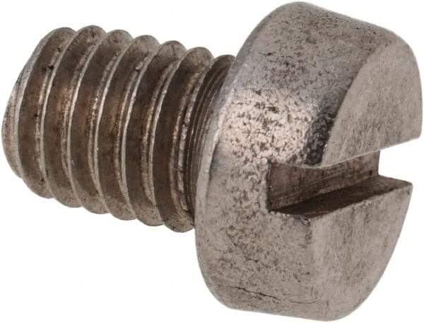 Value Collection - M8x1.25 Metric Coarse, 10mm Length Under Head Slotted Drive Machine Screw - Fillister Head, Grade 316 & A4 Stainless Steel, Uncoated, Without Washer - Apex Tool & Supply