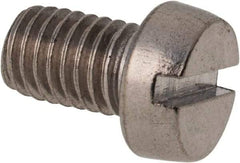 Value Collection - M8x1.25 Metric Coarse, 12mm Length Under Head Slotted Drive Machine Screw - Fillister Head, Grade 316 & A4 Stainless Steel, Uncoated, Without Washer - Apex Tool & Supply