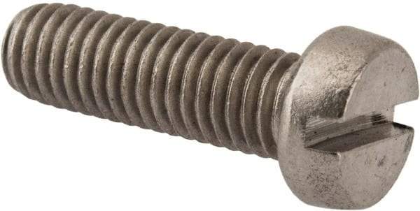 Value Collection - M8x1.25 Metric Coarse, 25mm Length Under Head Slotted Drive Machine Screw - Fillister Head, Grade 316 & A4 Stainless Steel, Uncoated, Without Washer - Apex Tool & Supply