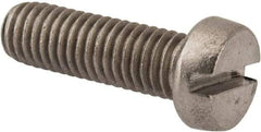 Value Collection - M8x1.25 Metric Coarse, 25mm Length Under Head Slotted Drive Machine Screw - Fillister Head, Grade 316 & A4 Stainless Steel, Uncoated, Without Washer - Apex Tool & Supply
