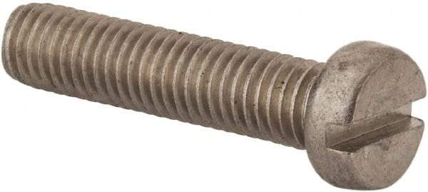 Value Collection - M8x1.25 Metric Coarse, 35mm Length Under Head Slotted Drive Machine Screw - Fillister Head, Grade 316 & A4 Stainless Steel, Uncoated, Without Washer - Apex Tool & Supply