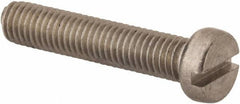 Value Collection - M8x1.25 Metric Coarse, 40mm Length Under Head Slotted Drive Machine Screw - Fillister Head, Grade 316 & A4 Stainless Steel, Uncoated, Without Washer - Apex Tool & Supply