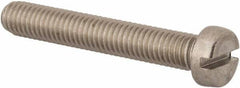 Value Collection - M8x1.25 Metric Coarse, 50mm Length Under Head Slotted Drive Machine Screw - Fillister Head, Grade 316 & A4 Stainless Steel, Uncoated, Without Washer - Apex Tool & Supply