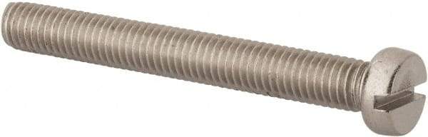Value Collection - M8x1.25 Metric Coarse, 65mm Length Under Head Slotted Drive Machine Screw - Fillister Head, Grade 316 & A4 Stainless Steel, Uncoated, Without Washer - Apex Tool & Supply