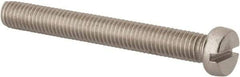 Value Collection - M8x1.25 Metric Coarse, 65mm Length Under Head Slotted Drive Machine Screw - Fillister Head, Grade 316 & A4 Stainless Steel, Uncoated, Without Washer - Apex Tool & Supply