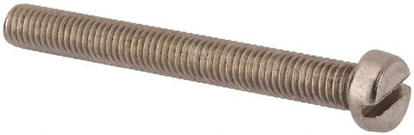 Value Collection - M8x1.25 Metric Coarse, 70mm Length Under Head Slotted Drive Machine Screw - Fillister Head, Grade 316 & A4 Stainless Steel, Uncoated, Without Washer - Apex Tool & Supply