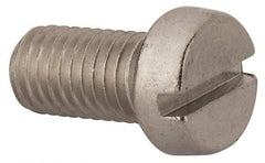 Value Collection - M10x1.50 Metric Coarse, 20mm Length Under Head Slotted Drive Machine Screw - Fillister Head, Grade 316 & A4 Stainless Steel, Uncoated, Without Washer - Apex Tool & Supply