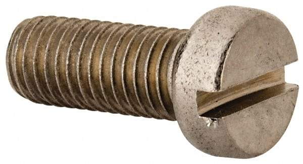 Value Collection - M10x1.50 Metric Coarse, 25mm Length Under Head Slotted Drive Machine Screw - Fillister Head, Grade 316 & A4 Stainless Steel, Uncoated, Without Washer - Apex Tool & Supply