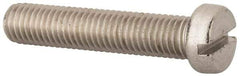Value Collection - M10x1.50 Metric Coarse, 50mm Length Under Head Slotted Drive Machine Screw - Fillister Head, Grade 316 & A4 Stainless Steel, Uncoated, Without Washer - Apex Tool & Supply