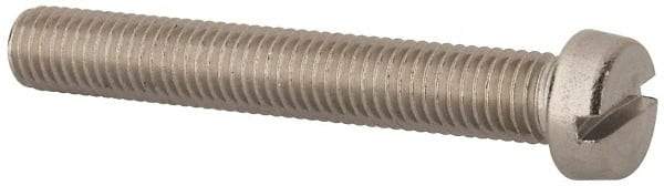 Value Collection - M10x1.50, 70mm Length Under Head Slotted Drive Machine Screw - Fillister Head, Grade 316 & A4 Stainless Steel, Uncoated, Without Washer - Apex Tool & Supply