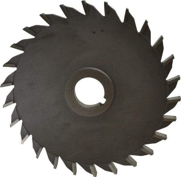 Value Collection - 20 Teeth, 6" Diam x 3/8" Width of Cut, High Speed Steel Side Milling Cutter - Straight Teeth, Uncoated - Apex Tool & Supply