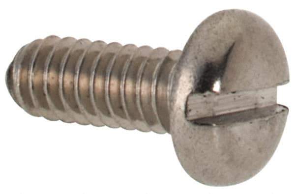 Value Collection - M2x0.40 Metric Coarse, 5mm Length Under Head Slotted Drive Machine Screw - Pan Head, Grade 316 & A4 Stainless Steel, Uncoated, Without Washer - Apex Tool & Supply