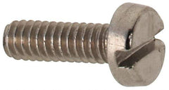 Value Collection - M2x0.40 Metric Coarse, 6mm Length Under Head Slotted Drive Machine Screw - Pan Head, Grade 316 & A4 Stainless Steel, Uncoated, Without Washer - Apex Tool & Supply