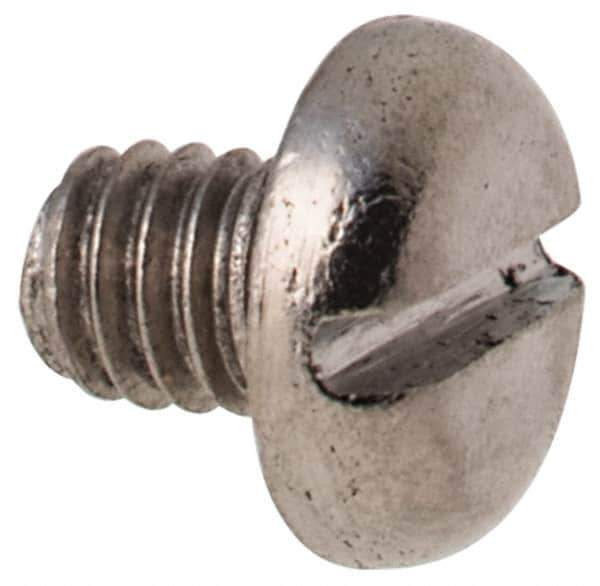 Value Collection - M2.5x0.45 Metric Coarse, 4mm Length Under Head Slotted Drive Machine Screw - Pan Head, Grade 316 & A4 Stainless Steel, Uncoated, Without Washer - Apex Tool & Supply