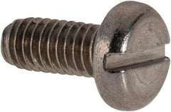 Value Collection - M2.5x0.45 Metric Coarse, 6mm Length Under Head Slotted Drive Machine Screw - Pan Head, Grade 316 & A4 Stainless Steel, Uncoated, Without Washer - Apex Tool & Supply