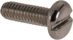 Value Collection - M2.5x0.45 Metric Coarse, 8mm Length Under Head Slotted Drive Machine Screw - Pan Head, Grade 316 & A4 Stainless Steel, Uncoated, Without Washer - Apex Tool & Supply