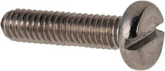 Value Collection - M2.5x0.45 Metric Coarse, 10mm Length Under Head Slotted Drive Machine Screw - Pan Head, Grade 316 & A4 Stainless Steel, Uncoated, Without Washer - Apex Tool & Supply