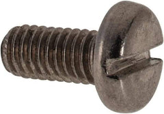 Value Collection - M3x0.50 Metric Coarse, 6mm Length Under Head Slotted Drive Machine Screw - Pan Head, Grade 316 & A4 Stainless Steel, Uncoated, Without Washer - Apex Tool & Supply