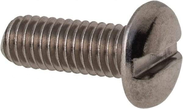 Value Collection - M3x0.50 Metric Coarse, 8mm Length Under Head Slotted Drive Machine Screw - Pan Head, Grade 316 & A4 Stainless Steel, Uncoated, Without Washer - Apex Tool & Supply