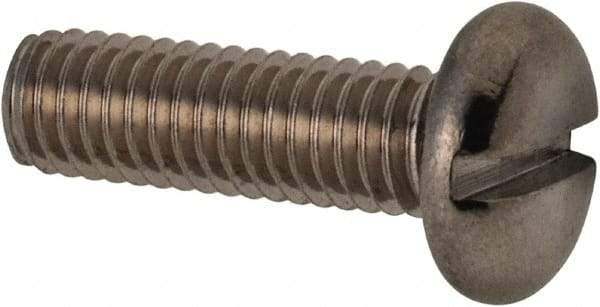 Value Collection - M3x0.50 Metric Coarse, 10mm Length Under Head Slotted Drive Machine Screw - Pan Head, Grade 316 & A4 Stainless Steel, Uncoated, Without Washer - Apex Tool & Supply