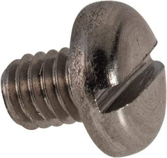 Value Collection - M4x0.70 Metric Coarse, 5mm Length Under Head Slotted Drive Machine Screw - Pan Head, Grade 316 & A4 Stainless Steel, Uncoated, Without Washer - Apex Tool & Supply