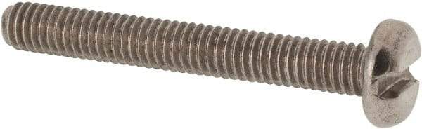 Value Collection - M4x0.70 Metric Coarse, 30mm Length Under Head Slotted Drive Machine Screw - Pan Head, Grade 316 & A4 Stainless Steel, Uncoated, Without Washer - Apex Tool & Supply
