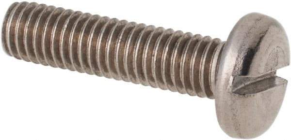 Value Collection - M5x0.80 Metric Coarse, 20mm Length Under Head Slotted Drive Machine Screw - Pan Head, Grade 316 & A4 Stainless Steel, Uncoated, Without Washer - Apex Tool & Supply