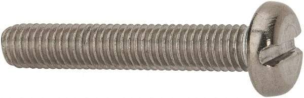 Value Collection - M5x0.80 Metric Coarse, 30mm Length Under Head Slotted Drive Machine Screw - Pan Head, Grade 316 & A4 Stainless Steel, Uncoated, Without Washer - Apex Tool & Supply
