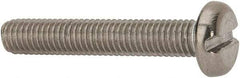 Value Collection - M5x0.80 Metric Coarse, 30mm Length Under Head Slotted Drive Machine Screw - Pan Head, Grade 316 & A4 Stainless Steel, Uncoated, Without Washer - Apex Tool & Supply