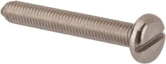 Value Collection - M5x0.80 Metric Coarse, 35mm Length Under Head Slotted Drive Machine Screw - Pan Head, Grade 316 & A4 Stainless Steel, Uncoated, Without Washer - Apex Tool & Supply