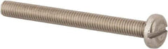 Value Collection - M5x0.80 Metric Coarse, 50mm Length Under Head Slotted Drive Machine Screw - Pan Head, Grade 316 & A4 Stainless Steel, Uncoated, Without Washer - Apex Tool & Supply