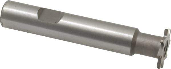 Whitney Tool Co. - 1/32" Radius, 1/16" Circle Diam, 3/4" Cutter Diam, Shank Connection, Convex Radius Cutter - 1/2" Shank Diam, 3" OAL, High Speed Steel, Uncoated, Profile Ground, 8 Teeth, Weldon Flat - Apex Tool & Supply