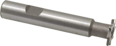 Whitney Tool Co. - 1/32" Radius, 1/16" Circle Diam, 3/4" Cutter Diam, Shank Connection, Convex Radius Cutter - 1/2" Shank Diam, 3" OAL, High Speed Steel, Uncoated, Profile Ground, 8 Teeth, Weldon Flat - Apex Tool & Supply