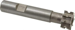 Whitney Tool Co. - 1/16" Radius, 1/8" Circle Diam, 3/4" Cutter Diam, 3/8" Cutting Width, Shank Connection, Concave Radius Cutter - 1/2" Shank Diam, 3" OAL, High Speed Steel, Uncoated, Profile Ground, 8 Teeth, Weldon Flat - Apex Tool & Supply