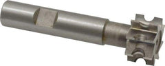 Whitney Tool Co. - 3/32" Radius, 3/16" Circle Diam, 7/8" Cutter Diam, 1/2" Cutting Width, Shank Connection, Concave Radius Cutter - 1/2" Shank Diam, 3" OAL, High Speed Steel, Uncoated, Profile Ground, 8 Teeth, Weldon Flat - Apex Tool & Supply