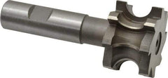 Whitney Tool Co. - 5/16" Radius, 5/8" Circle Diam, 1-3/4" Cutter Diam, 1-1/8" Cutting Width, Shank Connection, Concave Radius Cutter - 3/4" Shank Diam, 4" OAL, High Speed Steel, Uncoated, Profile Ground, 8 Teeth, Weldon Flat - Apex Tool & Supply