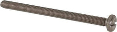 Value Collection - M5x0.80 Metric Coarse, 70mm Length Under Head Slotted Drive Machine Screw - Pan Head, Grade 316 & A4 Stainless Steel, Uncoated, Without Washer - Apex Tool & Supply