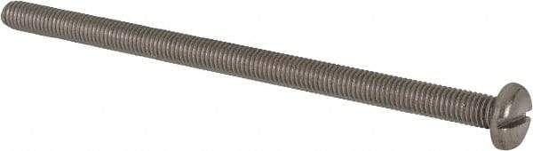 Value Collection - M5x0.80 Metric Coarse, 90mm Length Under Head Slotted Drive Machine Screw - Pan Head, Grade 316 & A4 Stainless Steel, Uncoated, Without Washer - Apex Tool & Supply