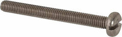 Value Collection - M6x1.00 Metric Coarse, 60mm Length Under Head Slotted Drive Machine Screw - Pan Head, Grade 316 & A4 Stainless Steel, Uncoated, Without Washer - Apex Tool & Supply
