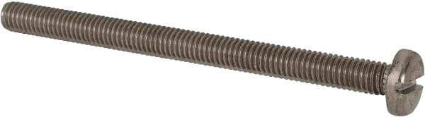 Value Collection - M6x1.00, 80mm Length Under Head Slotted Drive Machine Screw - Pan Head, Grade 316 & A4 Stainless Steel, Uncoated, Without Washer - Apex Tool & Supply