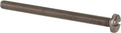 Value Collection - M6x1.00, 80mm Length Under Head Slotted Drive Machine Screw - Pan Head, Grade 316 & A4 Stainless Steel, Uncoated, Without Washer - Apex Tool & Supply