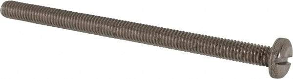Value Collection - M6x1.00 Metric Coarse, 90mm Length Under Head Slotted Drive Machine Screw - Pan Head, Grade 316 & A4 Stainless Steel, Uncoated, Without Washer - Apex Tool & Supply