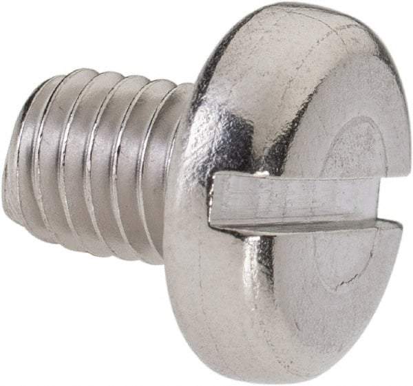 Value Collection - M8x1.25, 10mm Length Under Head Slotted Drive Machine Screw - Pan Head, Grade 316 & A4 Stainless Steel, Uncoated, Without Washer - Apex Tool & Supply