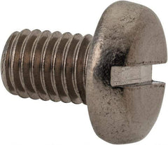 Value Collection - M8x1.25 Metric Coarse, 12mm Length Under Head Slotted Drive Machine Screw - Pan Head, Grade 316 & A4 Stainless Steel, Uncoated, Without Washer - Apex Tool & Supply