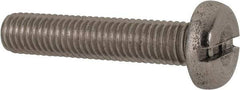 Value Collection - M8x1.25 Metric Coarse, 40mm Length Under Head Slotted Drive Machine Screw - Pan Head, Grade 316 & A4 Stainless Steel, Uncoated, Without Washer - Apex Tool & Supply