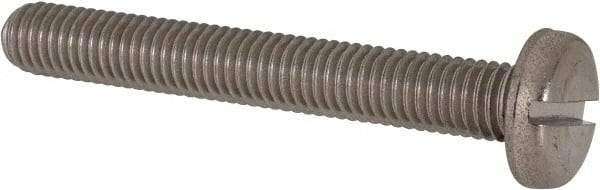 Value Collection - M8x1.25, 60mm Length Under Head Slotted Drive Machine Screw - Pan Head, Grade 316 & A4 Stainless Steel, Uncoated, Without Washer - Apex Tool & Supply