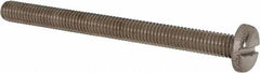 Value Collection - M8x1.25 Metric Coarse, 90mm Length Under Head Slotted Drive Machine Screw - Pan Head, Grade 316 & A4 Stainless Steel, Uncoated, Without Washer - Apex Tool & Supply