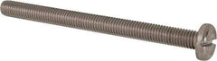 Value Collection - M8x1.25 Metric Coarse, 100mm Length Under Head Slotted Drive Machine Screw - Pan Head, Grade 316 & A4 Stainless Steel, Uncoated, Without Washer - Apex Tool & Supply